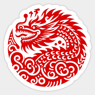 Yin Dragon Sticker